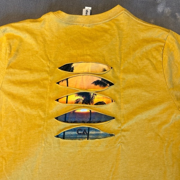 Ripped Rags : Twilight Palms Ripped T-shirt Size L - Picture 8 of 12